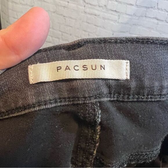 PacSun High Rise Jeggings Black Distressed size 26L - Picture 7 of 9